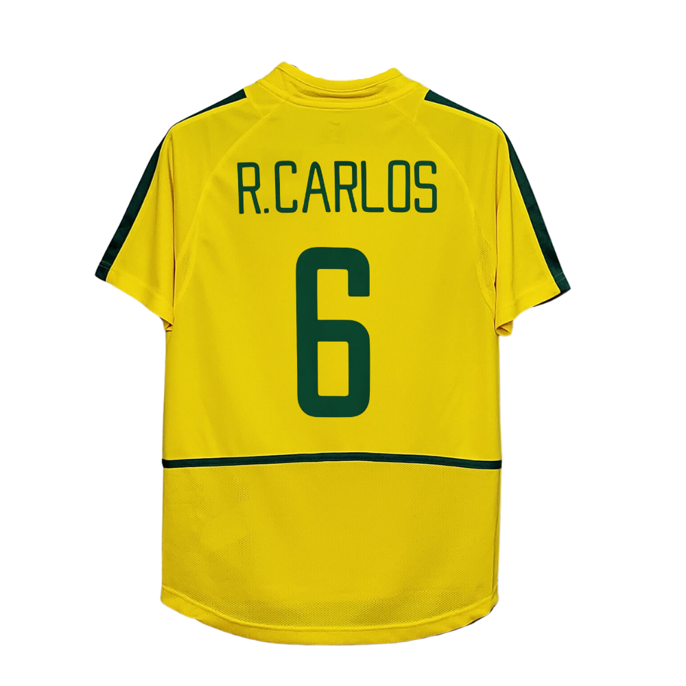 RETRO BRAZIL 'R. CARLOS 6' LEGENDS HOME SHIRT 2002