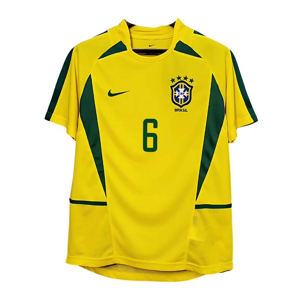 RETRO BRAZIL 'R. CARLOS 6' LEGENDS HOME SHIRT 2002