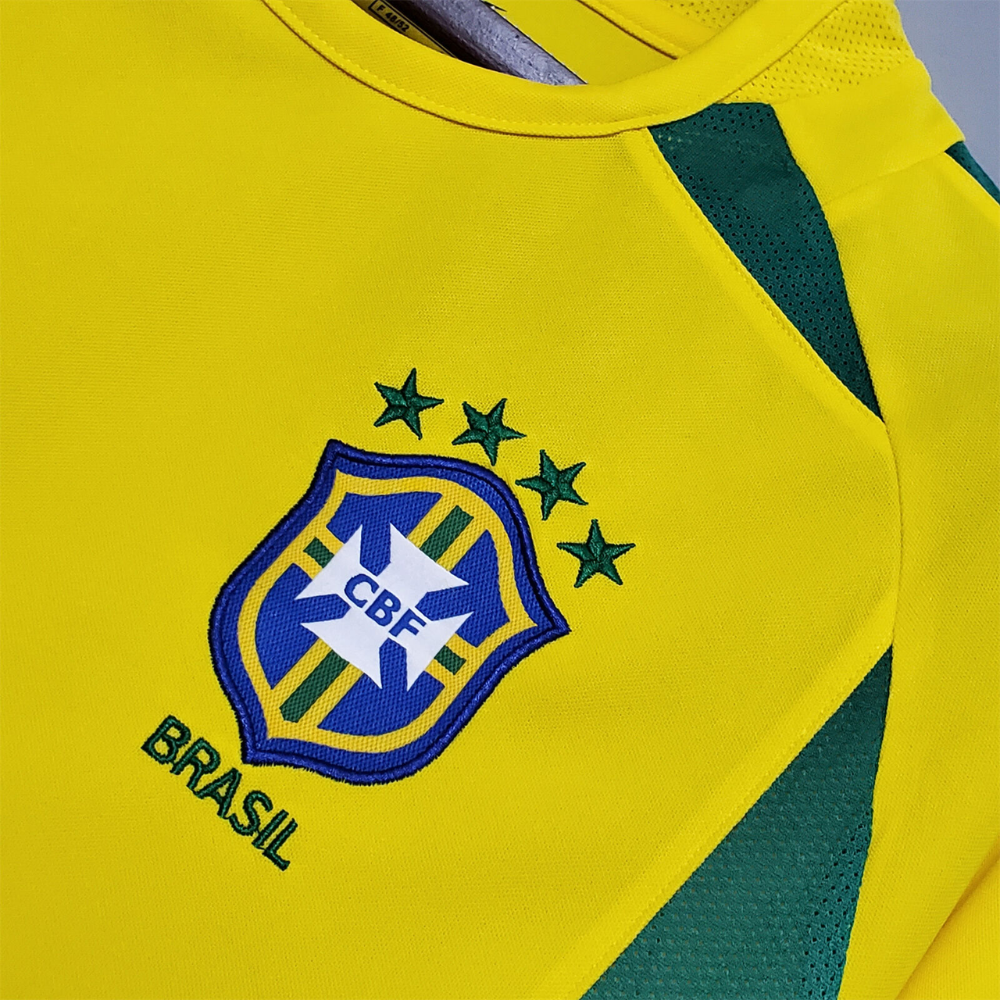 RETRO BRAZIL 'R. CARLOS 6' LEGENDS HOME SHIRT 2002