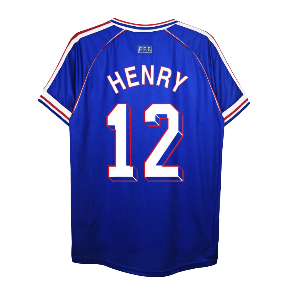 RETRO FRANCE 'HENRY 12' LEGENDS HOME SHIRT 1998