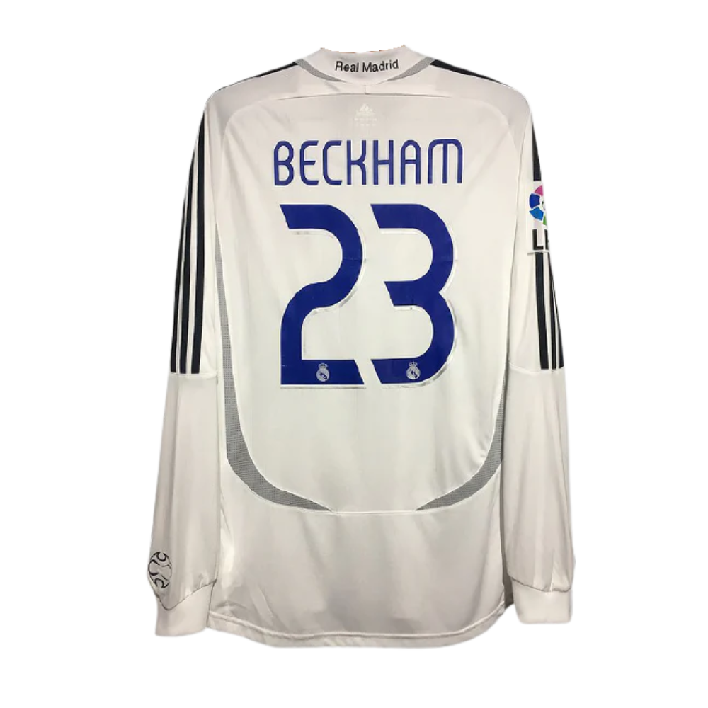 RETRO REAL MADRID 'BECKHAM 23' LEGENDS HOME LONGSLEEVE SHIRT 2006/07