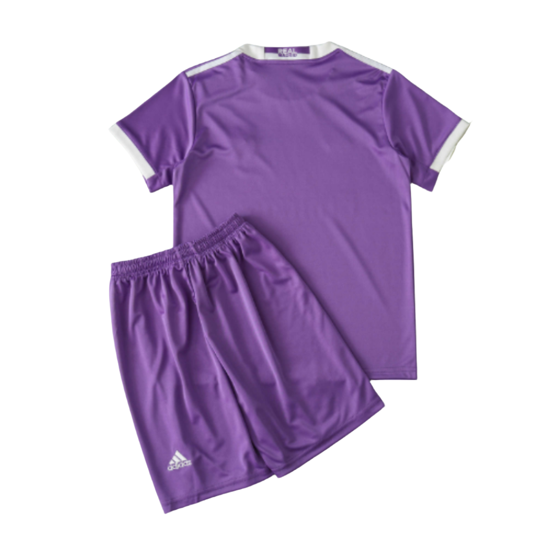 (KIDS) RETRO REAL MADRID AWAY SHIRT & SHORTS 2016/17