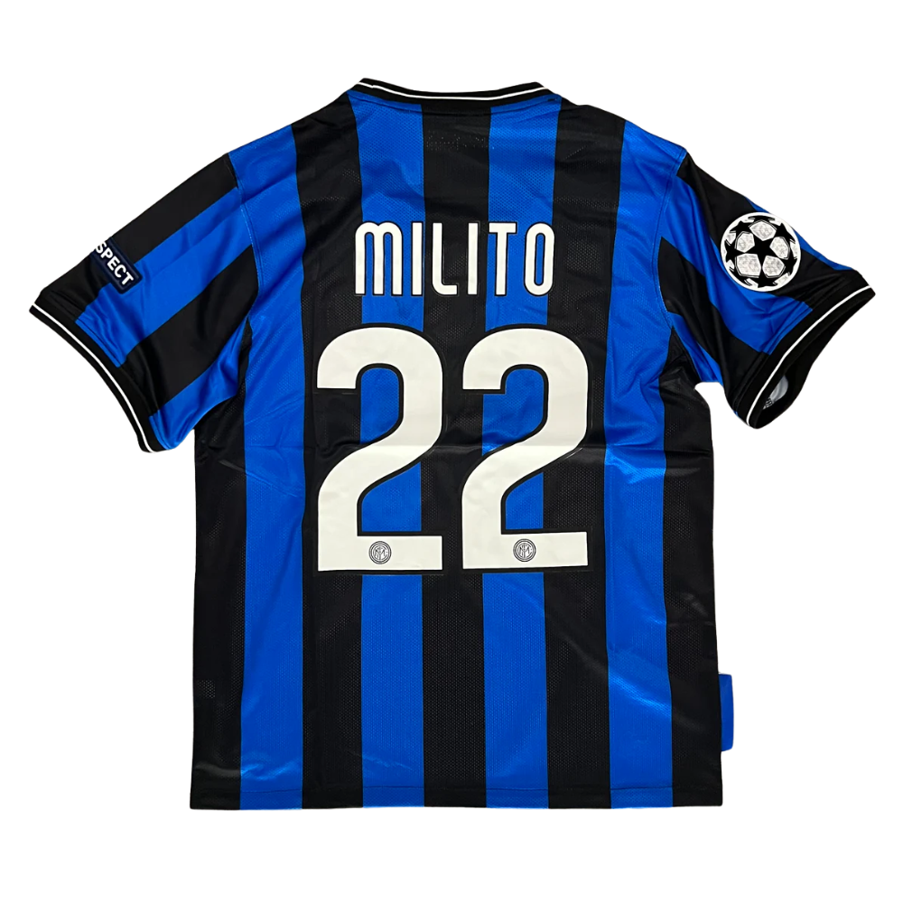 インテル MILITO 22 シャツ Mサイズ RETRO INTER MILAN 'MILITO 22' LEGENDS HOME SHIRT 2009/10