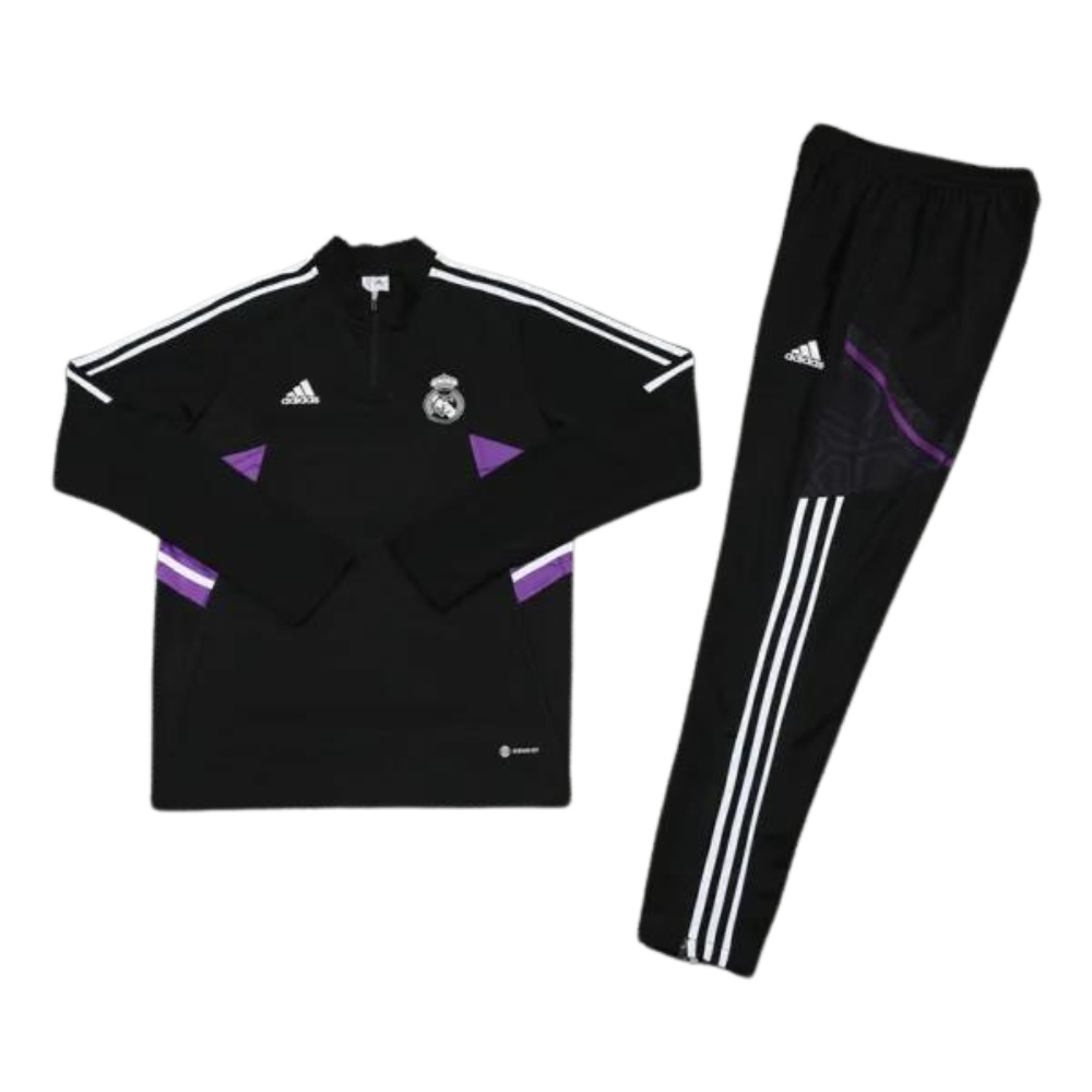 REAL MADRID BLACK TRACKSUIT 2022/23