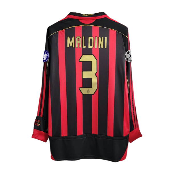 RETRO AC MILAN 'MALDINI 3' LEGENDS HOME LONGSLEEVE SHIRT 2006/07